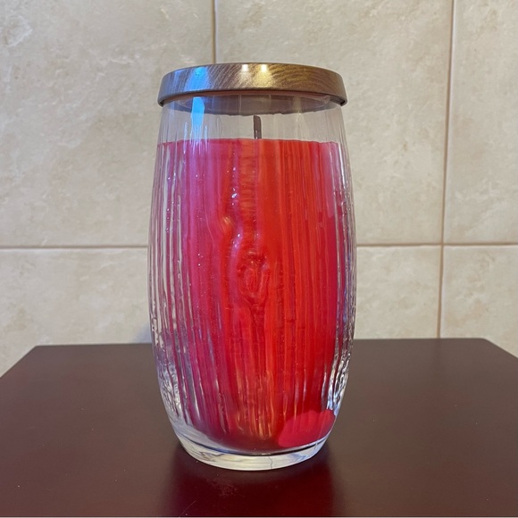 NEW YANKEE CANDLE CRACKLING “PARADISE” PURE RADIANCE WOOD WICK Vase Tropical - Picture 8 of 9